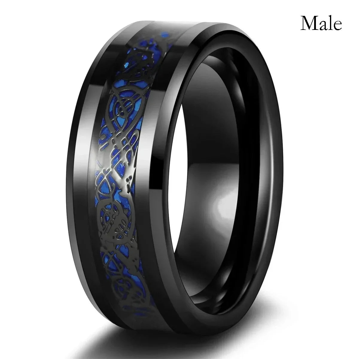 EGO azure blue dragon bonds ring jewelry