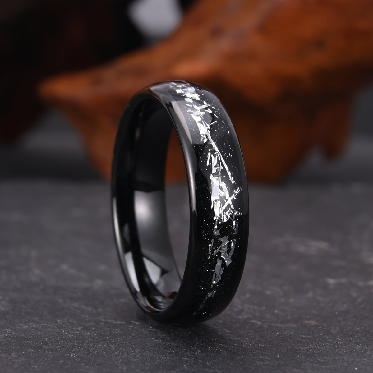 EGO Celestial Bonds Ring Male Silver and Black