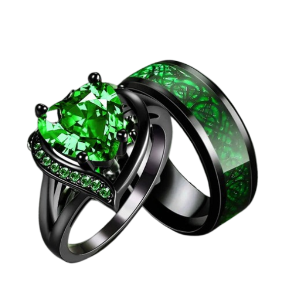 Emerald Green Bonds Ring